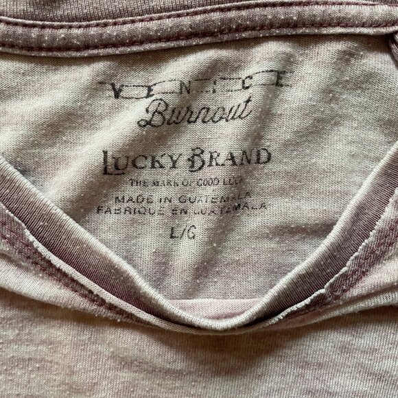 BUNDLE & SAVE! Men's LUCKY BRAND "King Bear" Venice Burnout tee, Size L. - Picture 3 of 3